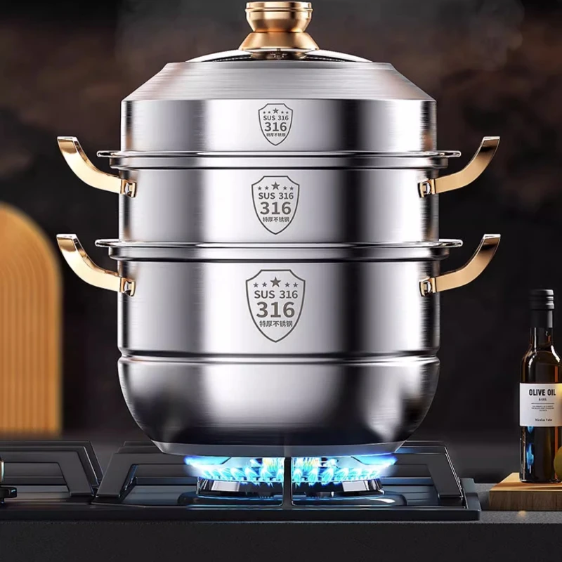 316 Stainless Steel Steam Pot  - Home Cooking Cookbook 评论和价格