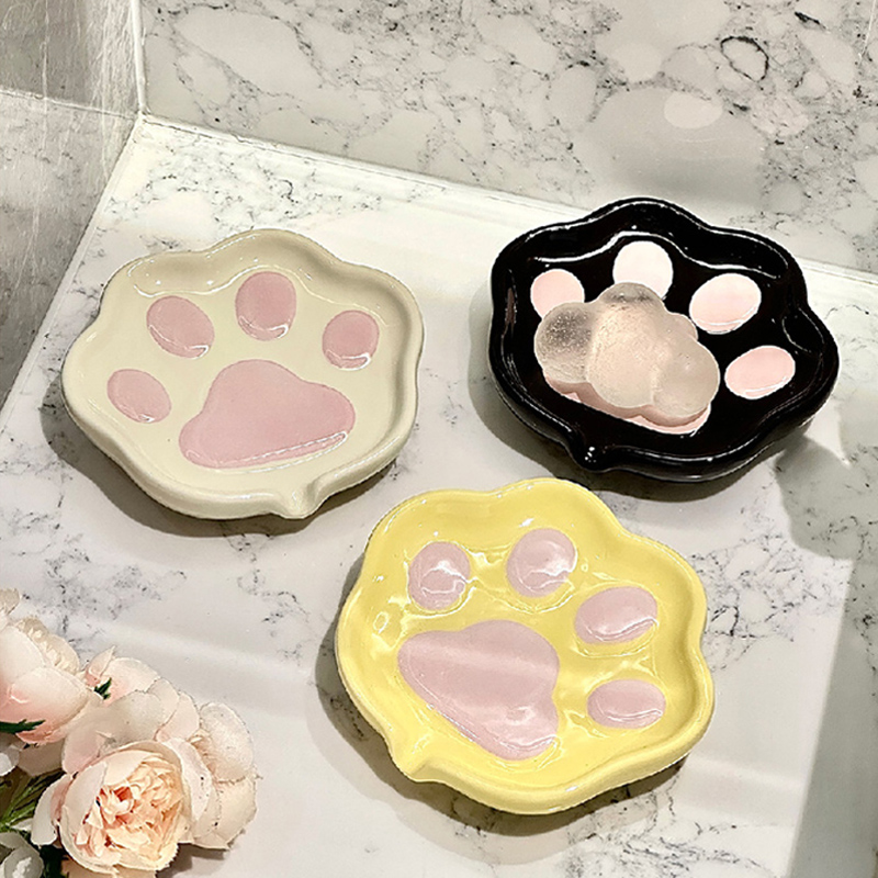 1pc Cute Ceramic Cat Claw Soap - Home Cooking Recipes 评论和价格