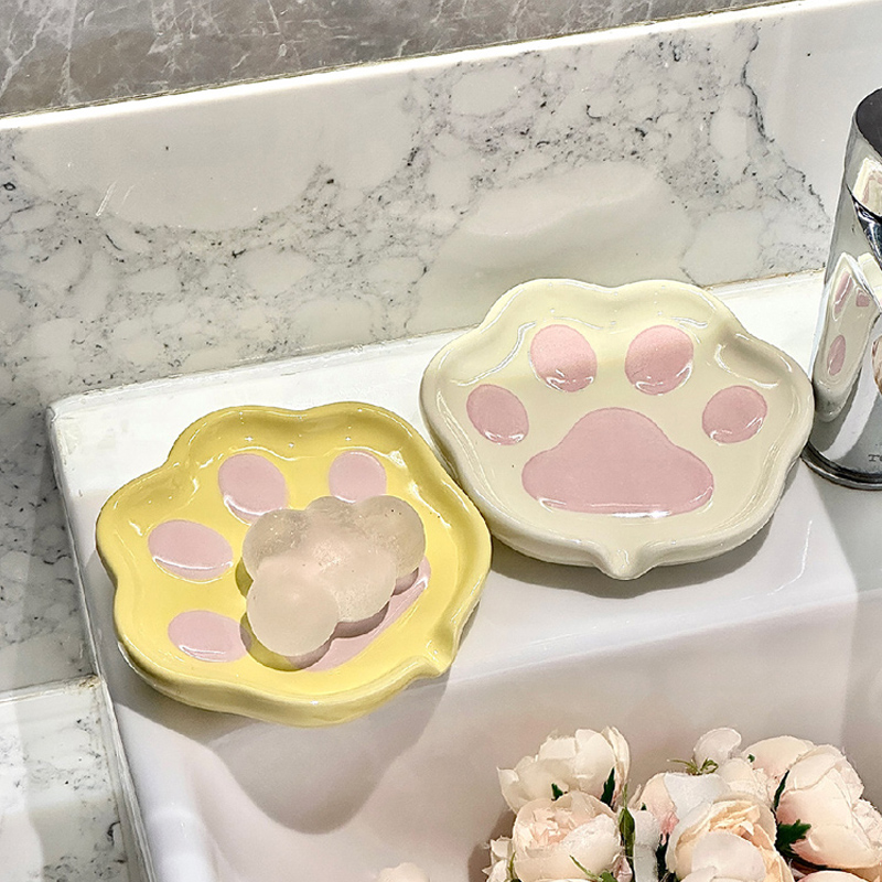 1pc Cute Ceramic Cat Claw Soap - Home Cooking Recipes 评论和价格